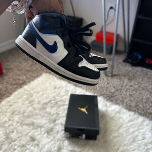 Jordan Kids Sneakers Black White Blue